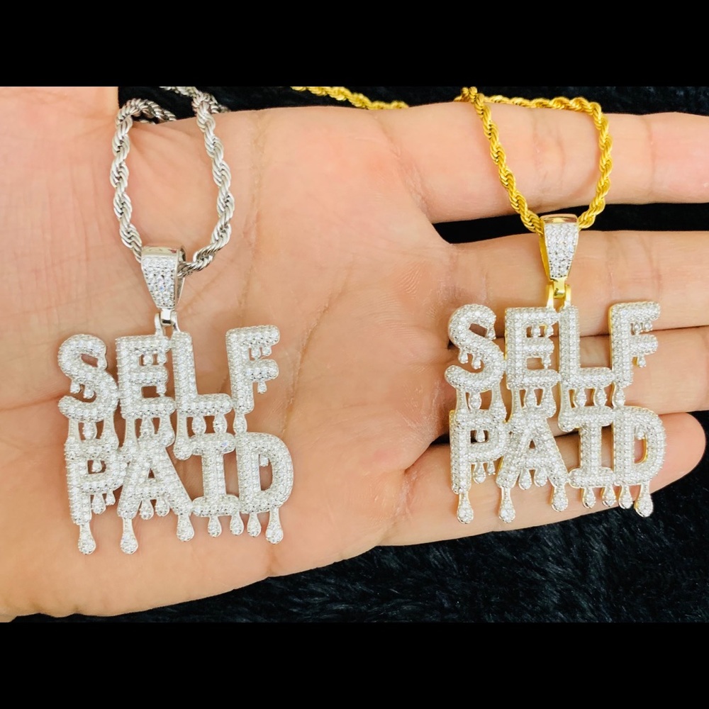 925 Sterling Silver Self Paid Dripping Pendant